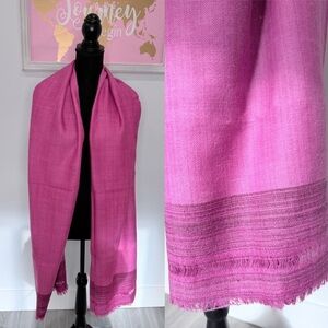 Handmade Yak Wool Purple Scarf